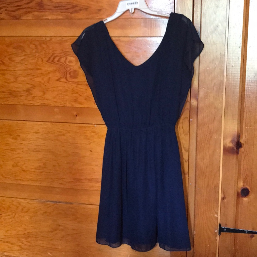 Navy blue sleeveless dress